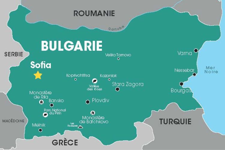 position géographique de la bulgarie 
