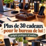 Sélection de cadeaux de bureau originaux pour homme, inclut des gadgets variés