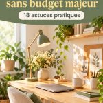 Bureau transformé avec des éléments créatifs et économiques